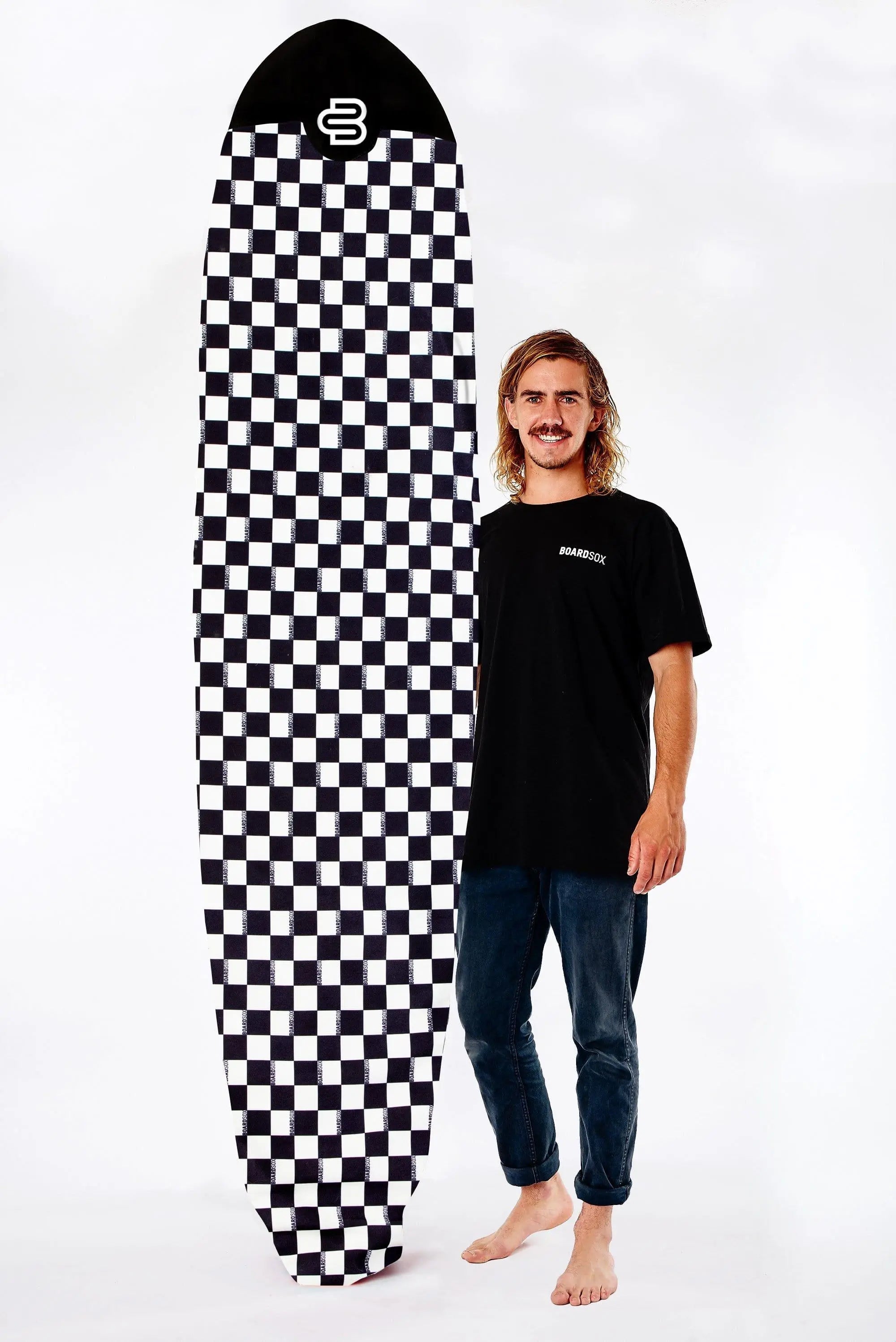 Checks Longboard - Boardsox Canvas Surfboard Cover - BOARDSOX®BoardSox Surfboard Cover