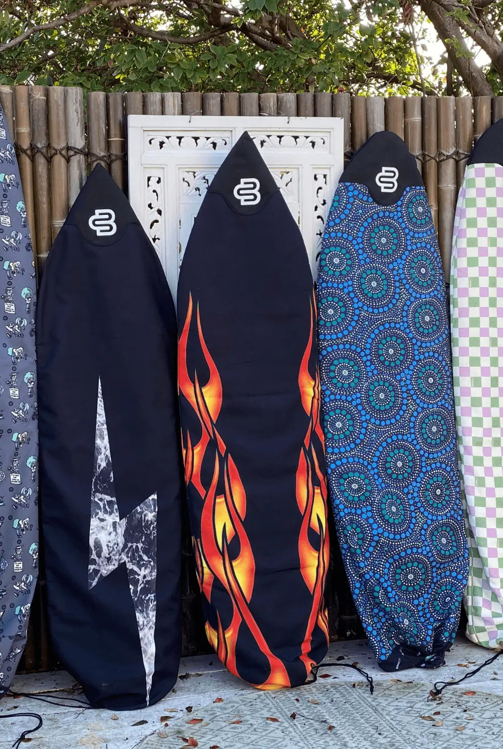 Flames - Shortboard - Boardsox Canvas Surfboard Cover - BOARDSOX®BoardSox Surfboard Cover