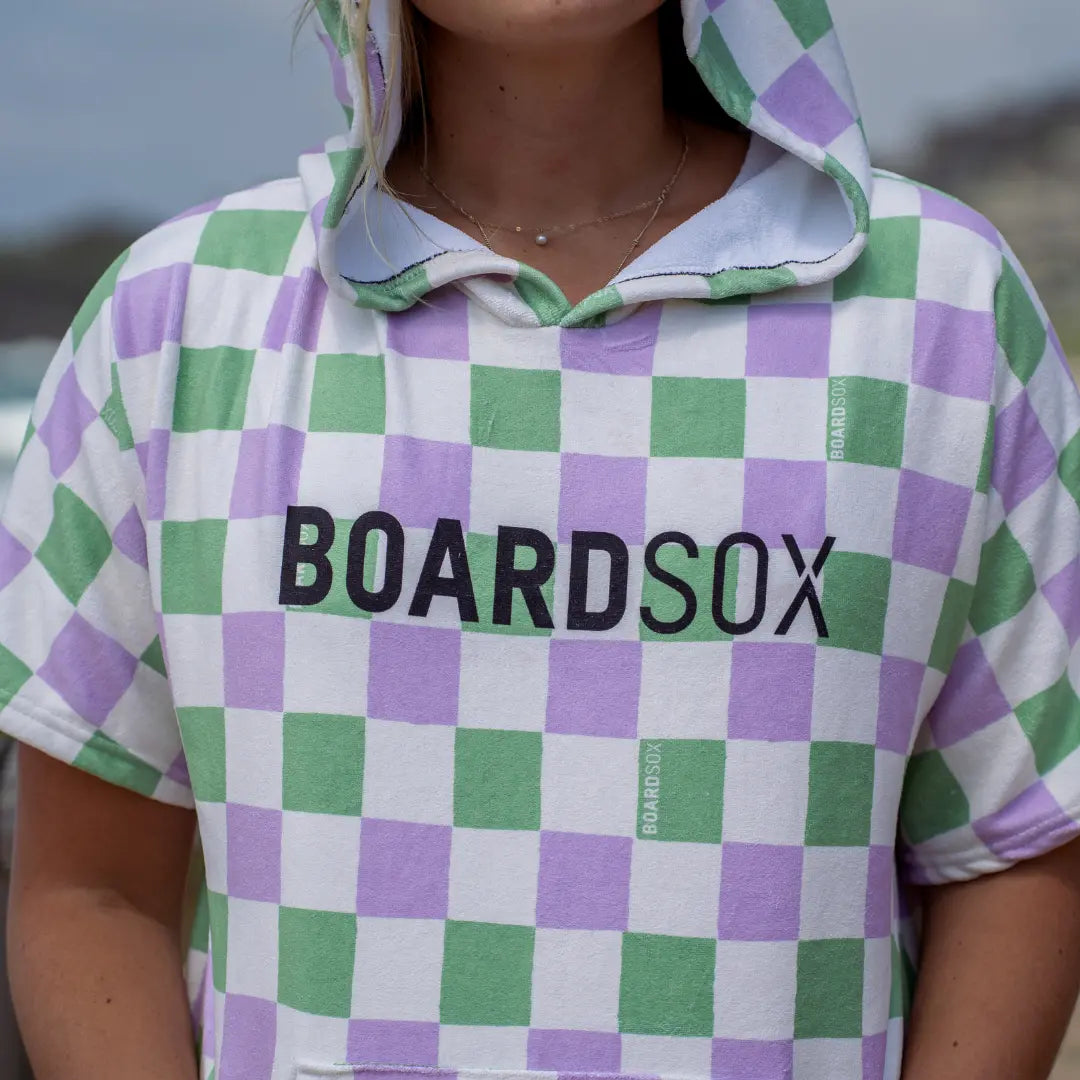 The Alana Check-  Boardsox Hooded Towel + Surf Poncho BOARDSOX®