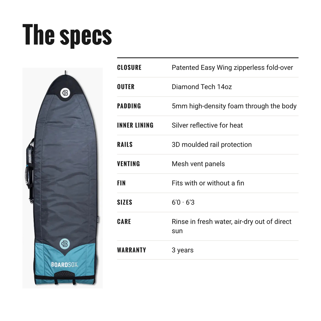 Boardsox Zipperless Fish/Fun Surfboard Cover