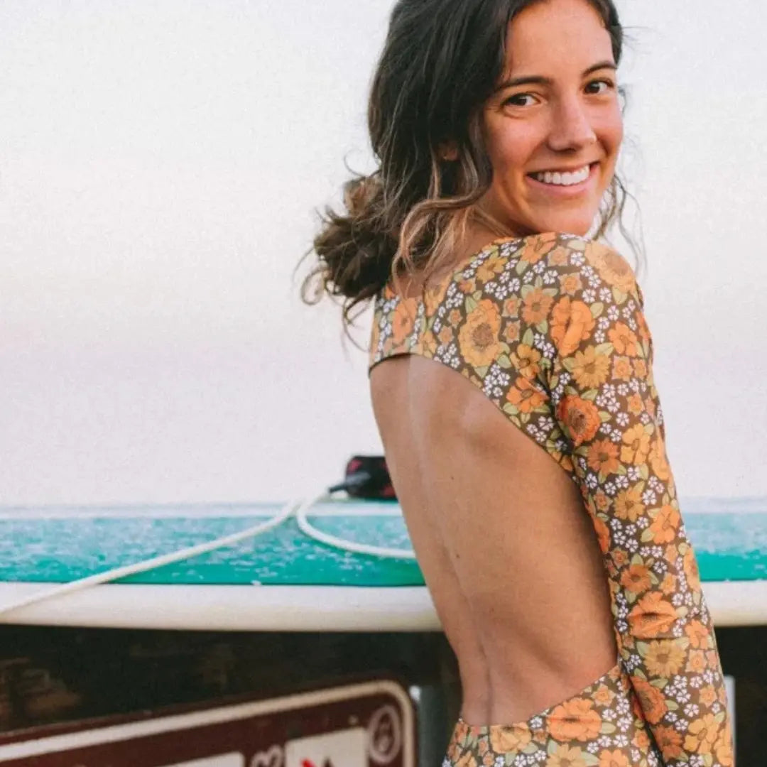 Onezie In Retro Blossom - Soulti Ladies Swimwear BOARDSOX® Australia