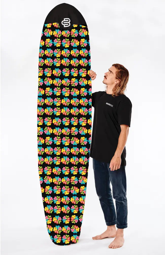 Alien Flower longboard cover in 14oz recycled canvas by Boardsox