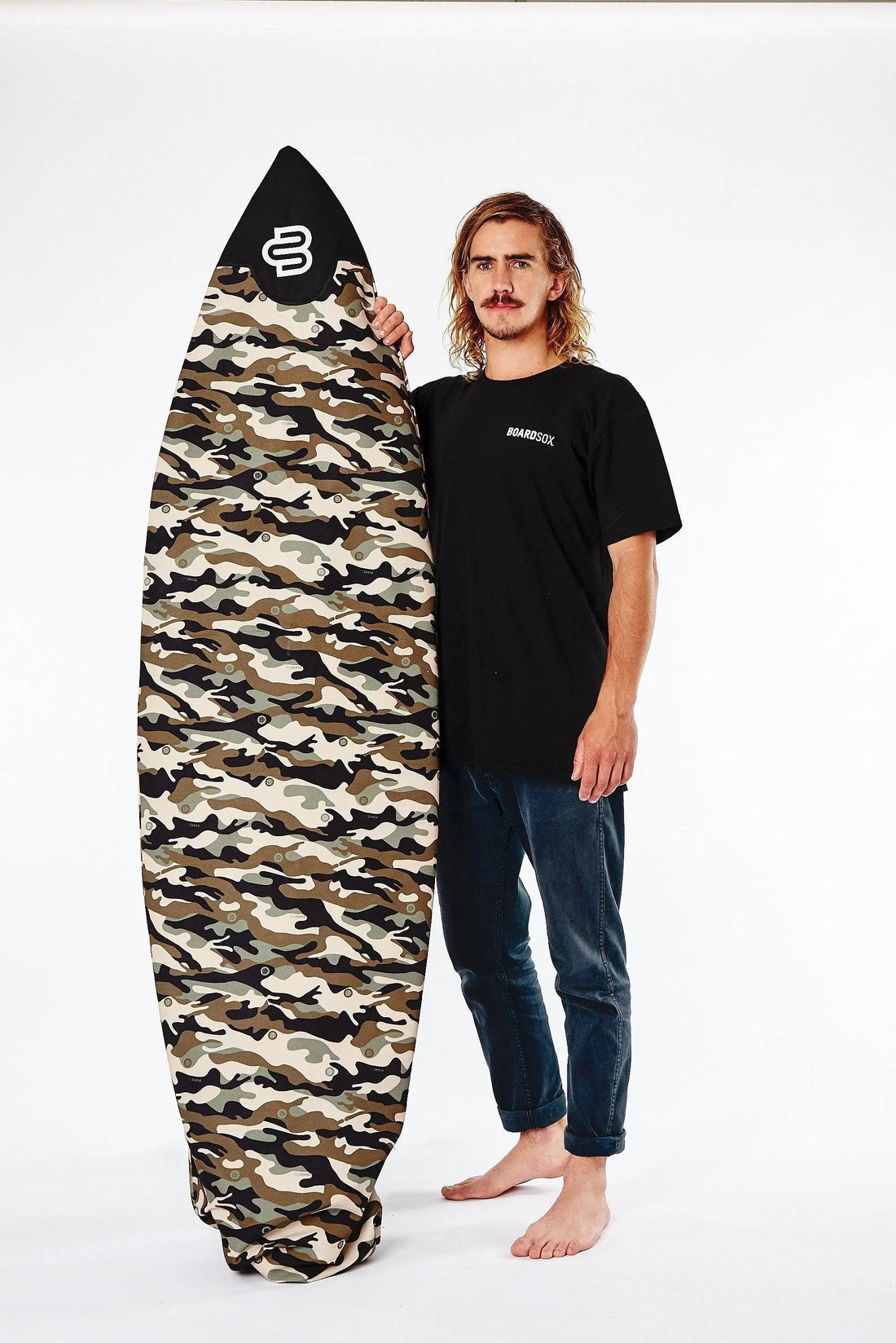 Camo Boardsox recycled canvas surfboard cover