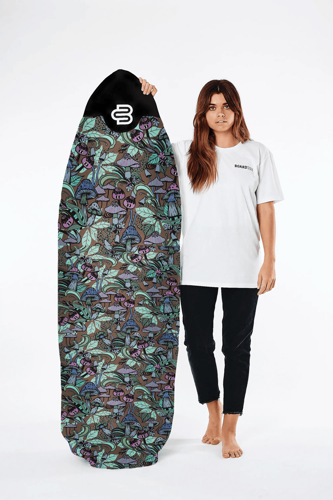 Fantastic Fungi Boardsox recycled canvas surfboard cover