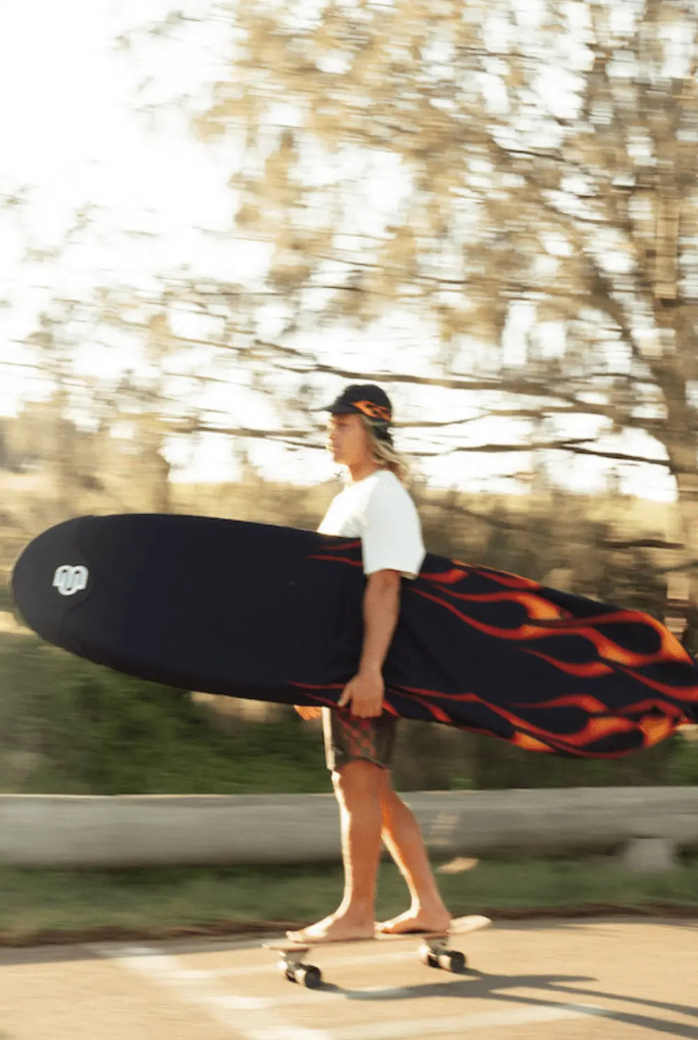 Flames - Longboard Boardsox Canvas Surfboard Cover - BOARDSOX®BoardSox Surfboard Cover
