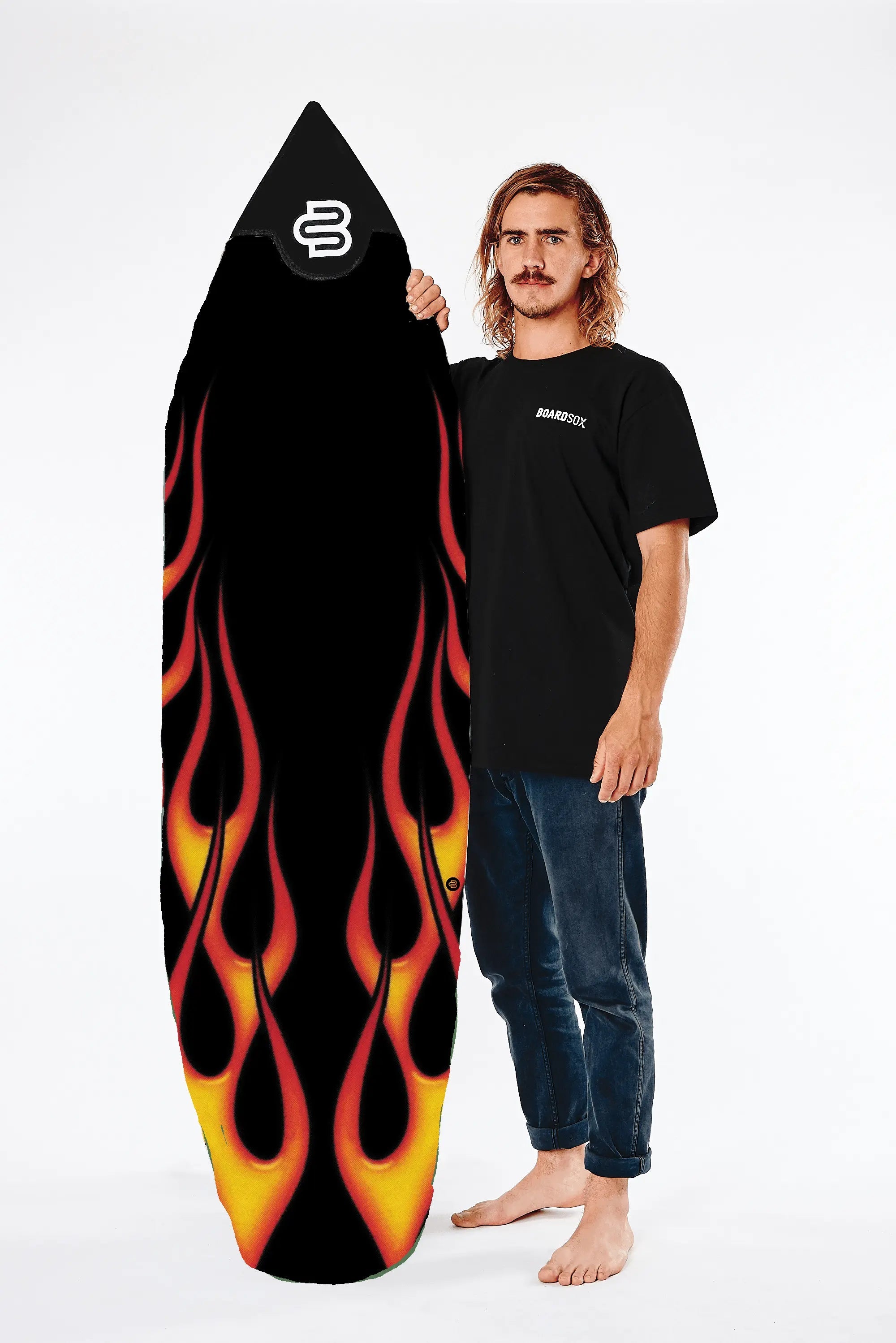 Flames - Shortboard - Boardsox Canvas Surfboard Cover - BOARDSOX®BoardSox Surfboard Cover
