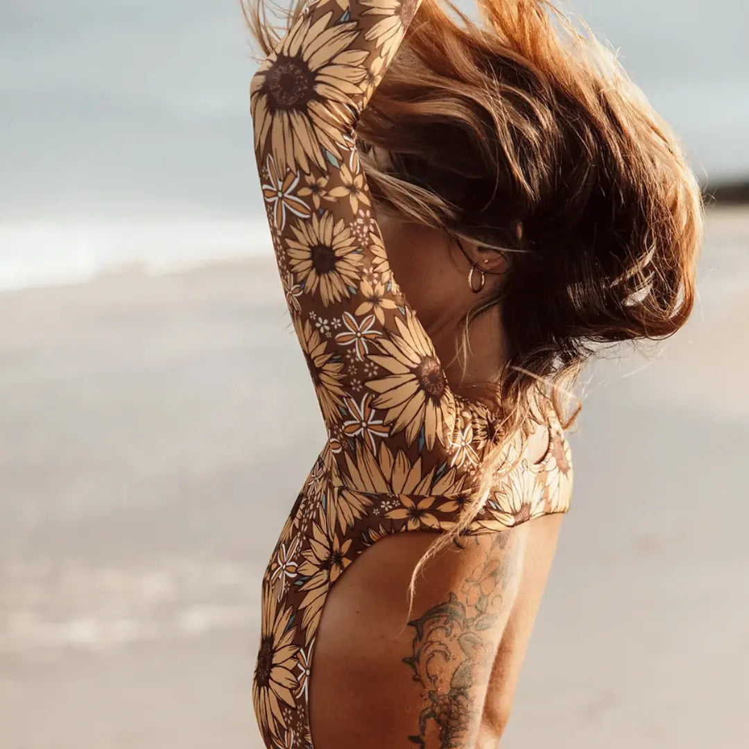 Onezie In Sunflower - Soulti Ladies Swimwear - BOARDSOX®